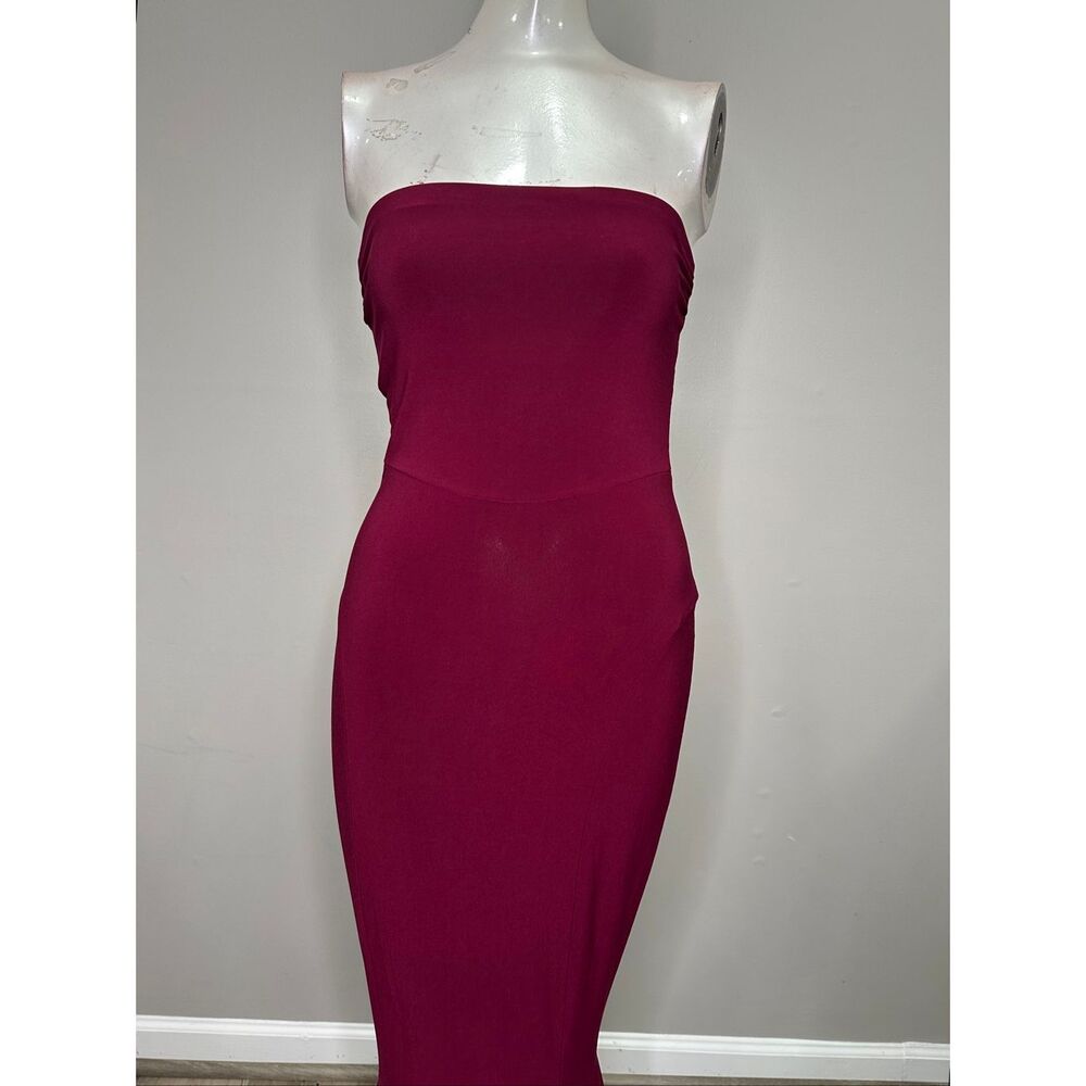 Norma Kamali x REVOLVE Strapless Fishtail Gown In Plum Size XS $375 - Picture 4 of 9